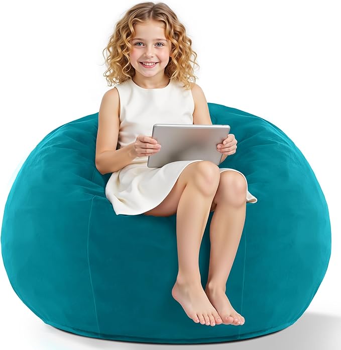 HABUTWAY 2FT Bean Bag Chair, Teardrop Bean Bag Chair Luxurious Velvet Ultra by HABUTWAYMakeYourLifeComfortable