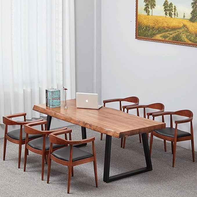 Pine Computer Desk, Modern Solid Wood Home Office Desk, Long Rural Farmhouse - Image 3