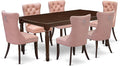 East West Furniture DODA7-MAH-23 7 Piece Kitchen Table Set Includes a Rectangle by EastWestFurniture
