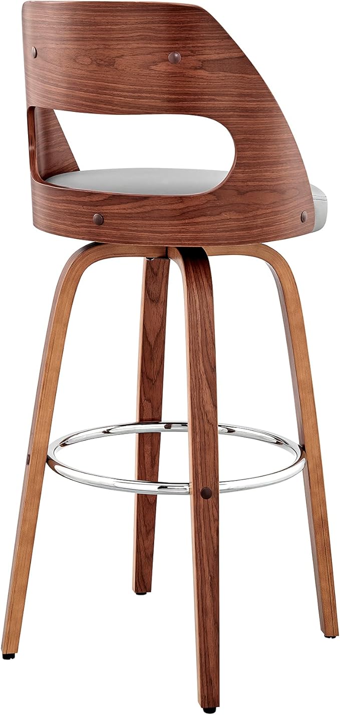 Armen Living Julius Mid Century Modern Swivel Bar Stool - Image 6