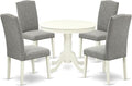 East West Furniture ANEN5-LWH-06 5 Piece Dining Room Furniture Set Includes a by EastWestFurniture