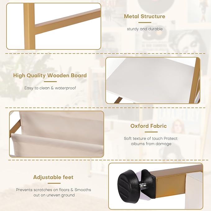 Stand for Record Player, 3 Tier Vinyl Record Storage - Image 5