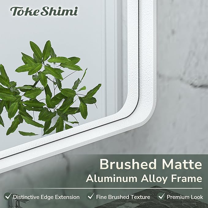 TokeShimi 24 x 32 Inch White Mirror Wall Mirror - Image 3