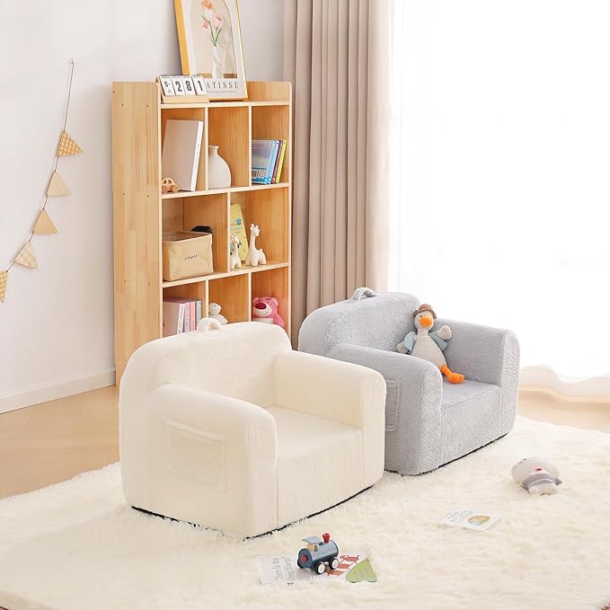 Toddler Chair Plush Couch, Comfy Kids Sofa Lounger - Image 9