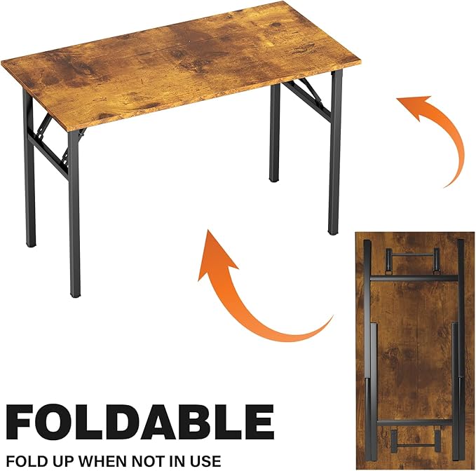 DlandHome Computer Desk Folding Table 39.4 inches Writing Desk - Image 5