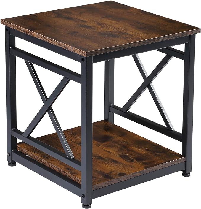Industrial End Table Side Table by KSWIN