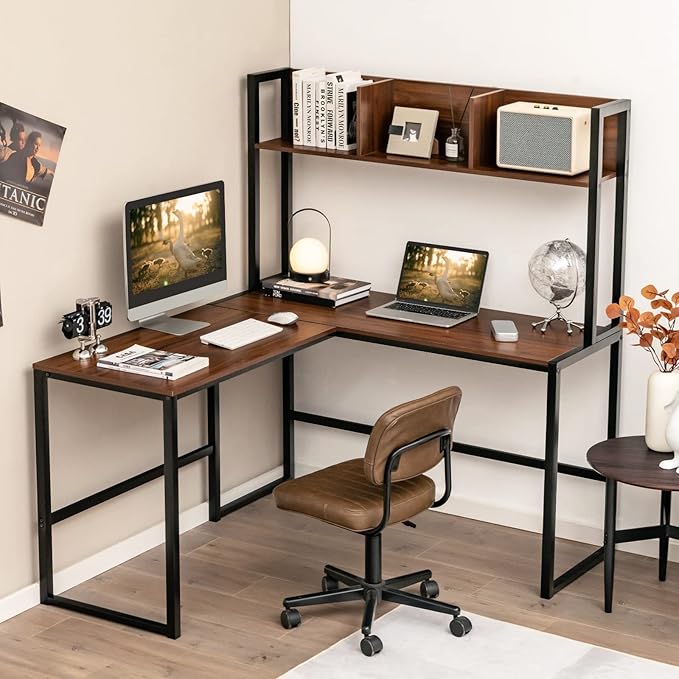 Tangkula Reversible L-Shaped Desk - Image 2