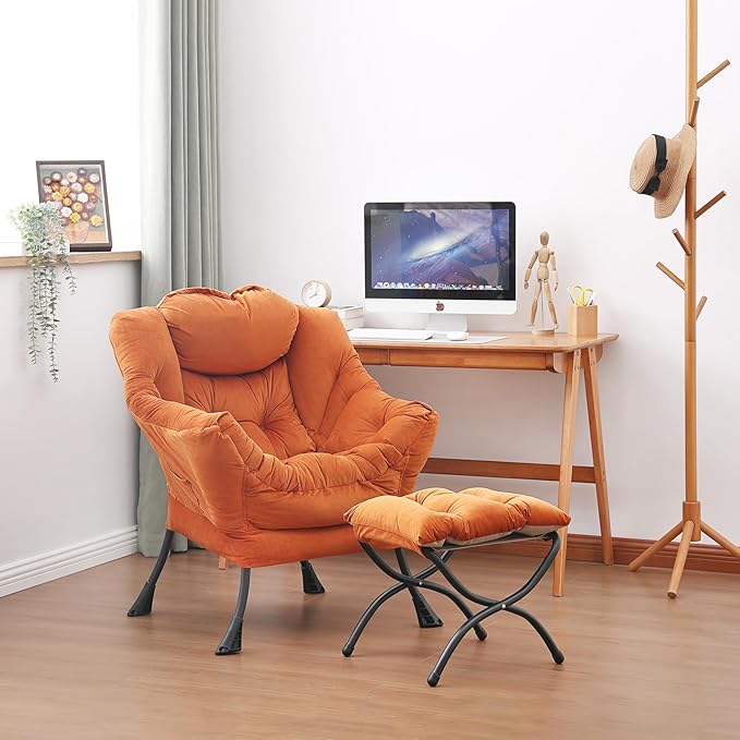 Lazy Chair and Ottoman, Large Accent Lounge Chair - Image 2