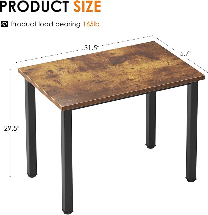 Rustic Brown 31.5 inch Sturdy Writing Desk - Image 3