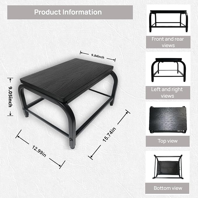 Dual Anti-Slip Solid Wood & Metal - Image 2