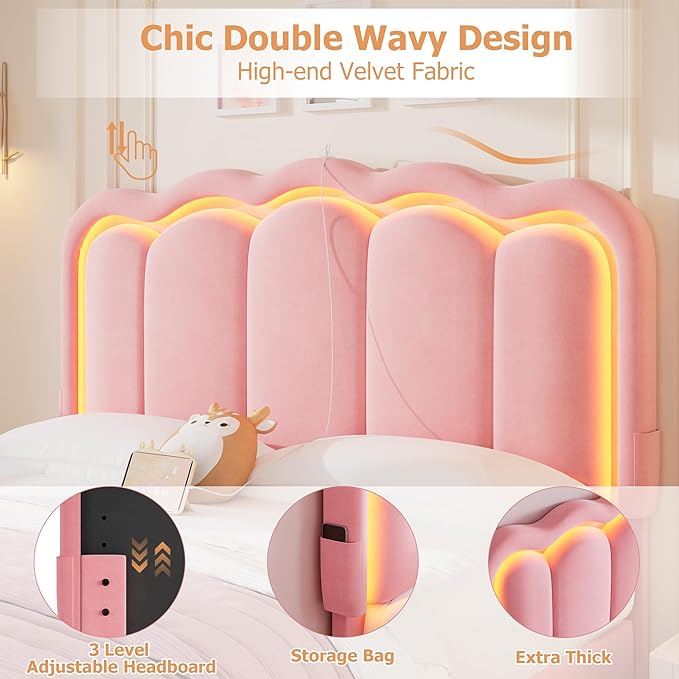 Full Upholstered LED Bed Frame - Image 6