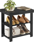 SONGMICS Shoe Rack Bench, 3-Tier Bamboo Shoe Storage Organizer, Entryway Bench by SONGMICSbySONGMICSHOME