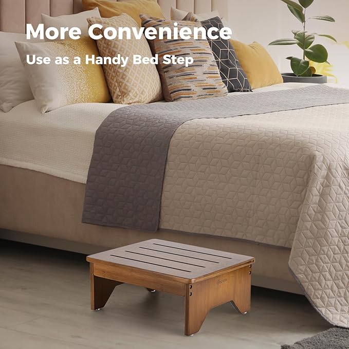 StrongTek Bamboo Bed Step Stool - Image 2