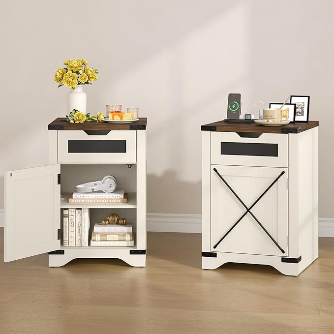 Farmhouse End Table Set of 2 - Image 7
