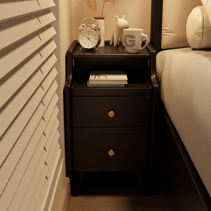 Wood Nightstand, Bedside Table for Bedroom - Image 6