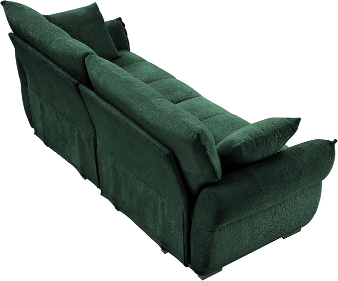 Modern Chenille Fabric 2-Seat Loveseat Sofa, Premium Upholstery Living Room - Image 7