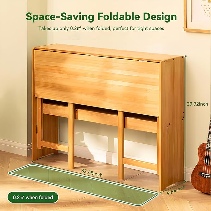 Bamboo Folding Desk Mid Century Modern Desk - Image 2