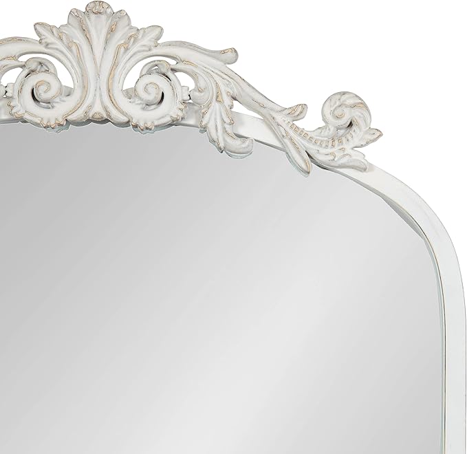 Kate and Laurel Arendahl Traditional Arch Wall Mirror; 19 x 31; Antique White; - Image 6
