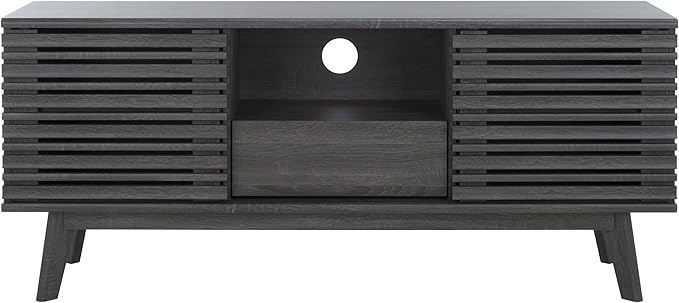 SAFAVIEH ESMA TV Stand for up to 60" Flatscreen – Distressed Black, Low - Image 9