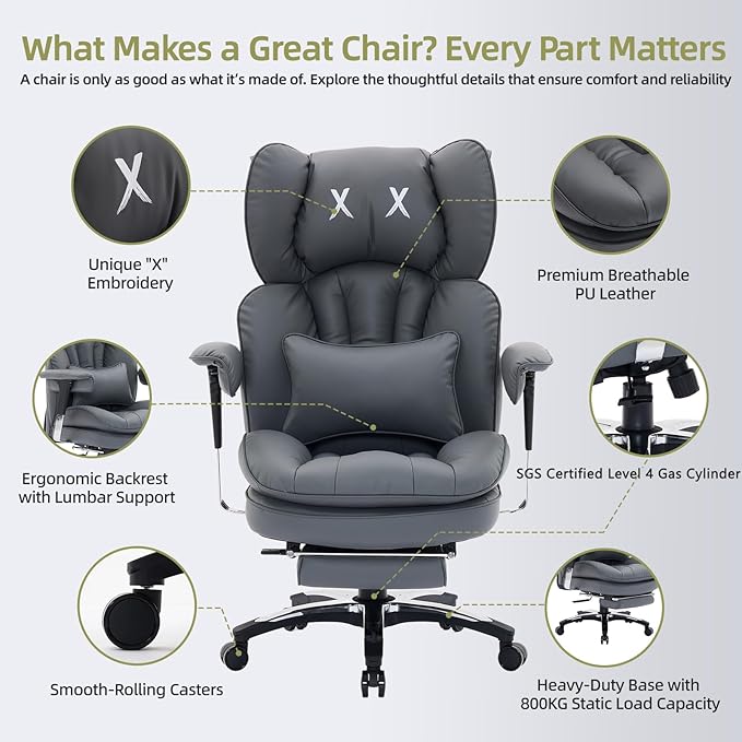 Efomao Big and Tall Office Chair - Image 5