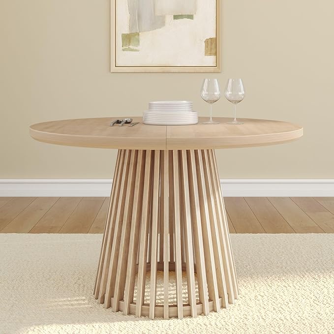 Plank+Beam Lido Round Dining Table, Minimalist Kitchen Table - Image 2