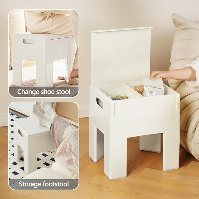 Nightstand Bedside with Storage Space, Dorm and Small Spaces, Easy Assembly - Image 9