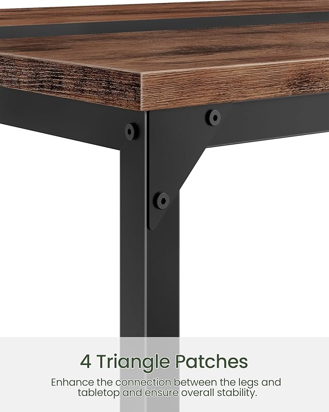 47.2'' Dining Table, Rectangle Color-Blocked Kitchen Dinner Table, - Image 8