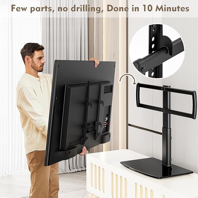 Universal Swivel TV Stand/Base Table Top TV Stand 32 to 65 inch TVs 80 Degree - Image 8