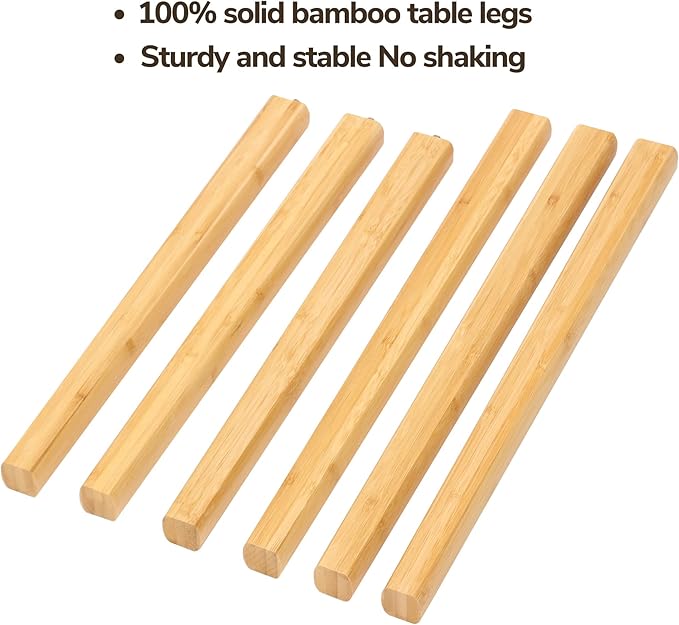 BAMEOS Bamboo Nesting Triangle End Table - Image 6