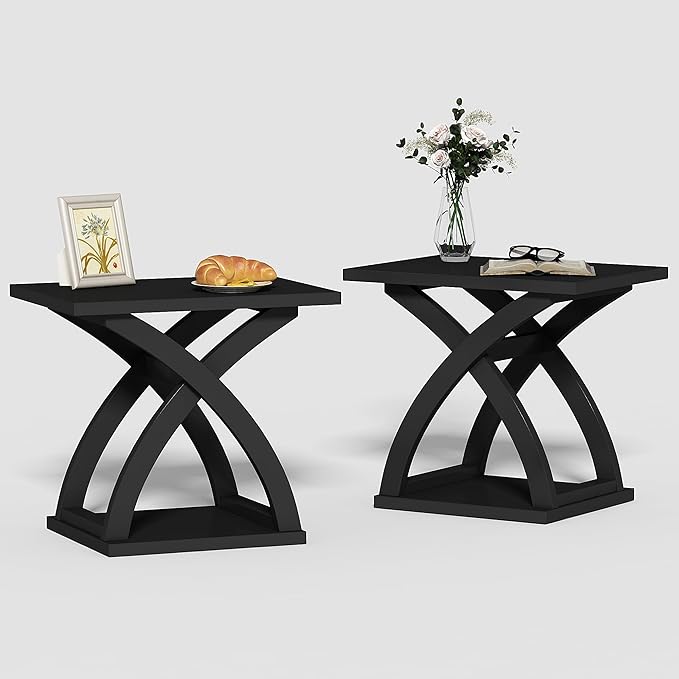 ChooChoo End Side Table Set of 2, Modern End Table by ChooChoo