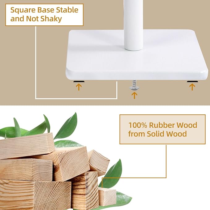 Yawinhe Coat Rack, Sturdy Woode Stand Tree - Image 6