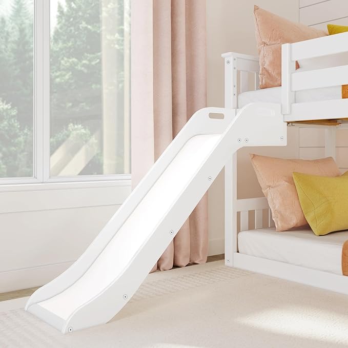Max & Lily Solid Wood Twin Over Twin Size Low Bunk Beds - Image 3