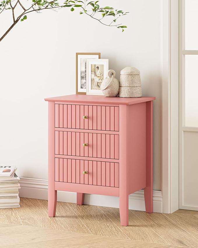 Fluted Nightstand, Farmhouse Night Stand - Image 5