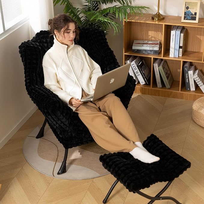 HollyHOME Fabric Lazy Chair - Image 2