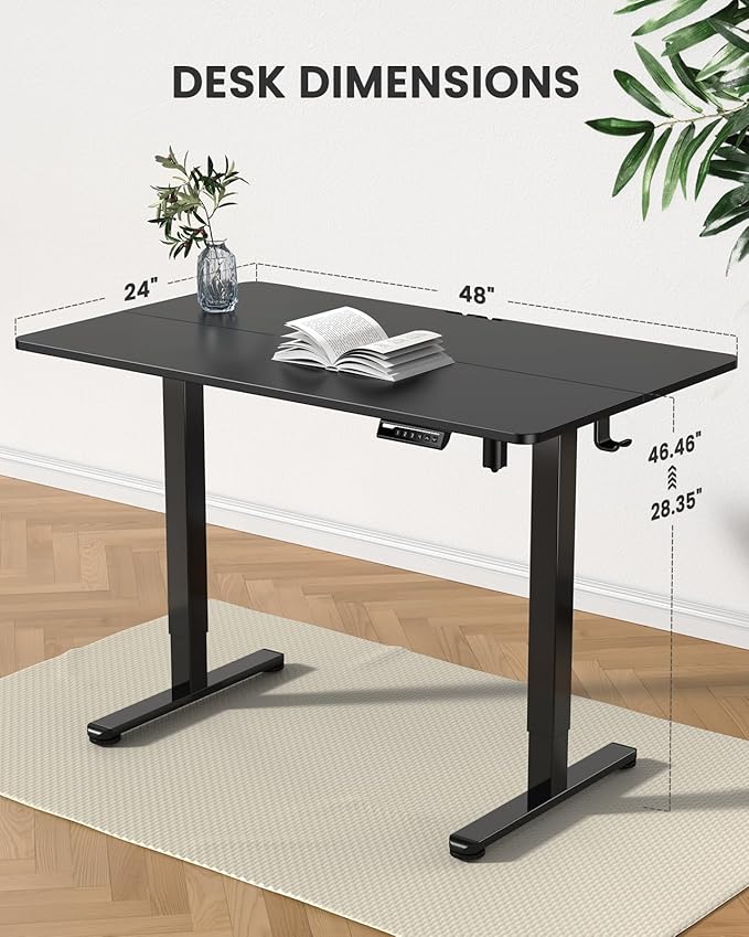 ErGear Small Height Adjustable Electric Standing Desk, 40 x 24 Inches Sit Stand - Image 2