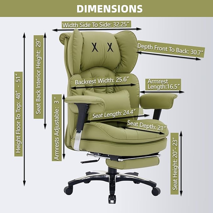 Efomao Big and Tall Office Chair - Image 2