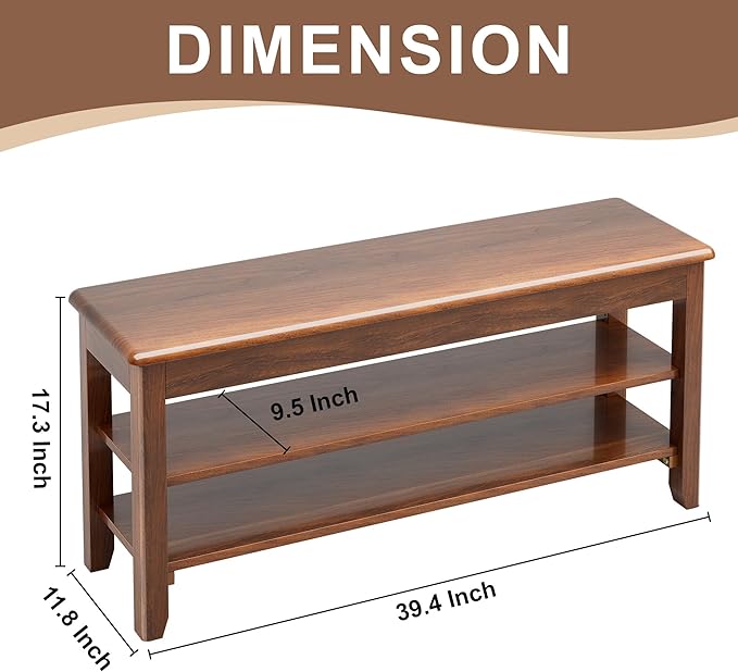 Shoe Storage Bench for Entryway - Image 3