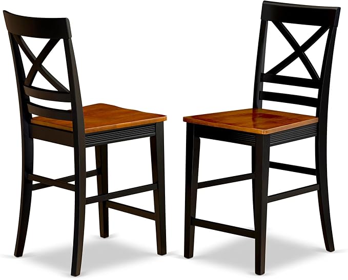 East West Furniture DOQU9-BCH-W 9 Piece Kitchen Table Set Includes a Rectangle - Image 4