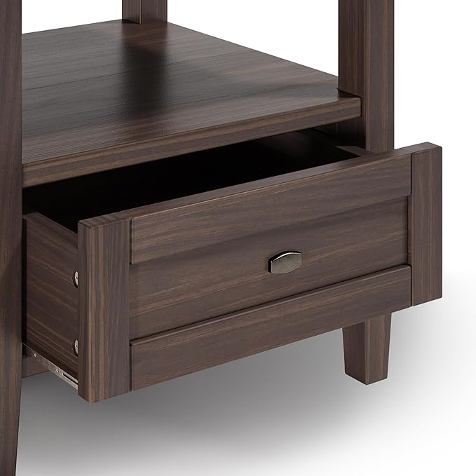 SIMPLIHOME Warm Shaker SOLID WOOD 20 inch Wide Rectangle Transitional End Table - Image 7