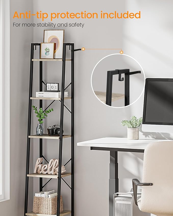 Ladder Shelf, Bookshelf Bookcase, Freestanding Corner Storage Shelve - Image 3