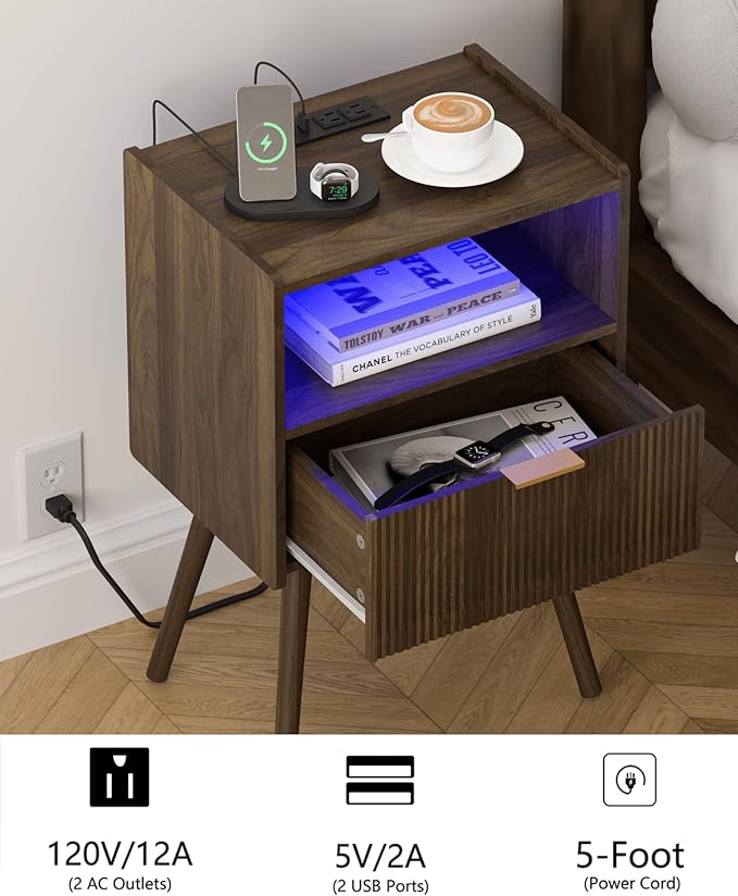 Nightstand, Modern Bedside Table - Image 4