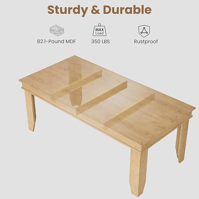 GarveeHome Farmhouse Dining Table - Image 6