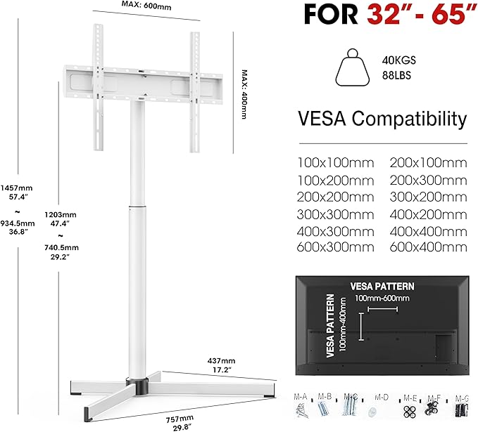 Modern Minimalist Swivel Floor TV Stand - Image 6