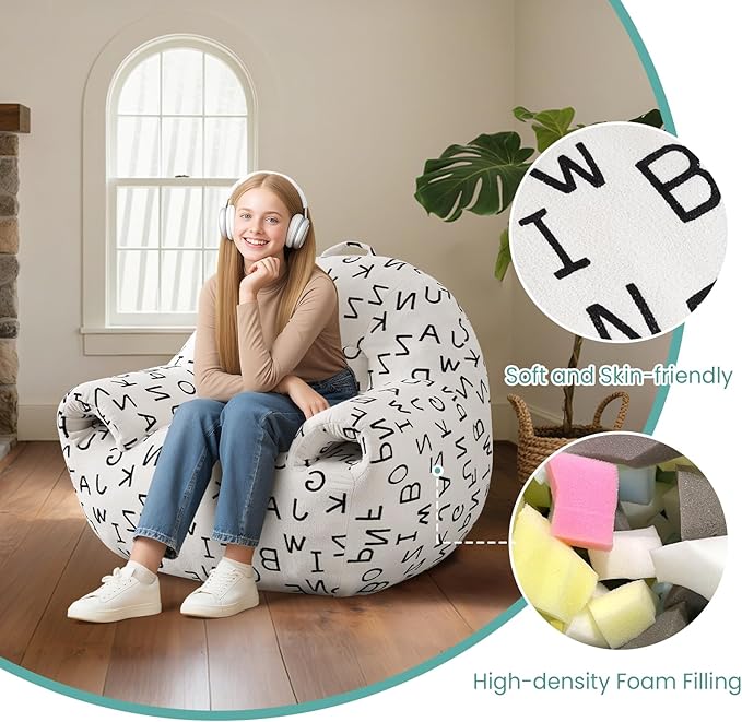 DAICO Bean Bag Chairs for Adults Comfy Bean Bag Sofa Chair - Image 5