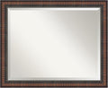 Amanti Art Brown Wall Mirror 26x32 Caleb Brown Rectangle Bathroom Mirror by AmantiArt