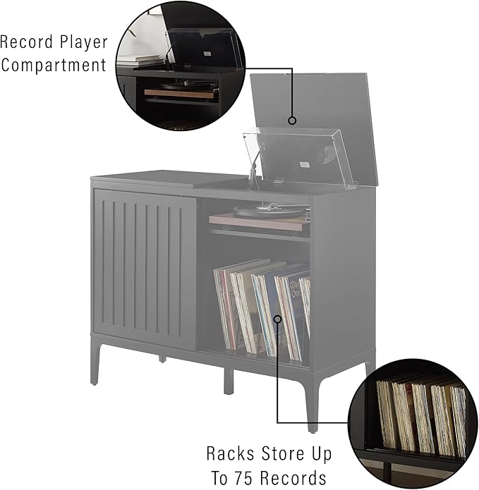 Crosley Furniture Asher Media Console and Record Player Stand - Image 6