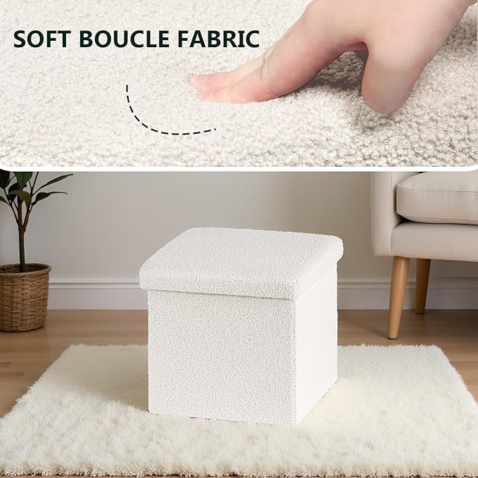 Folding Storage Ottoman Cube - Image 4