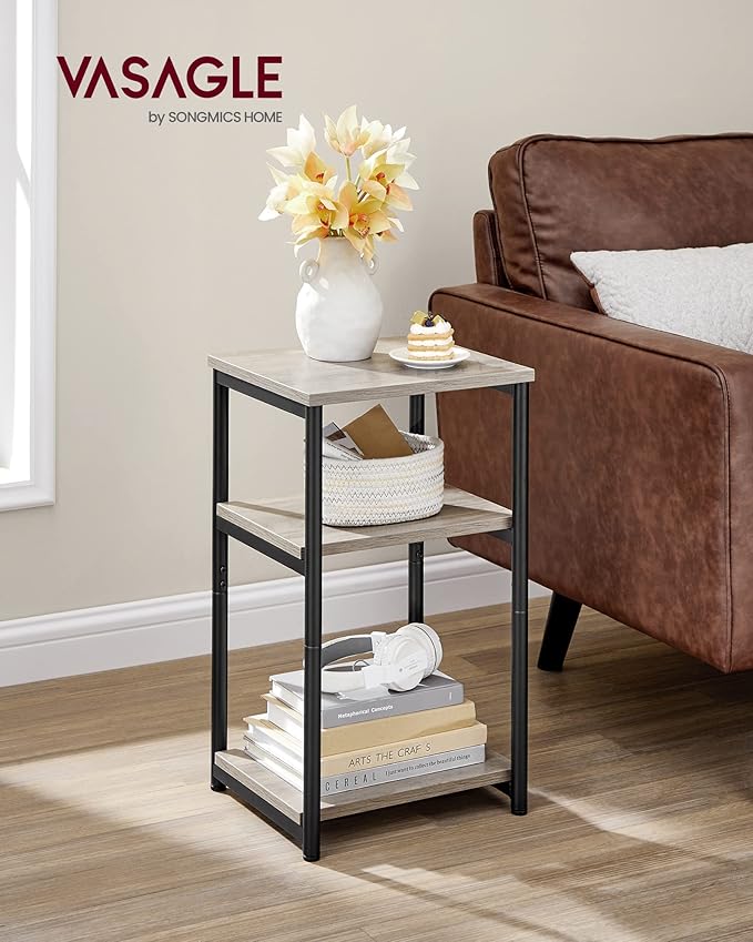 VASAGLE Side Table, Small End Table, Tall Nightstand - Image 4