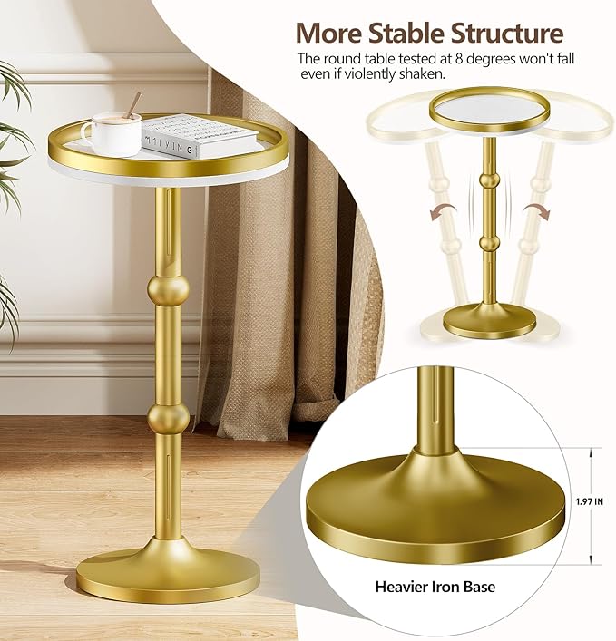 Small Round Side Table, Coffee Drink Table - Image 5