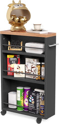 LITTLE TREE Slim Rolling Storage Cart, 3 Tier Snack Cart by LITTLETREE